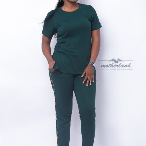 Green Tracksuit with Ankara