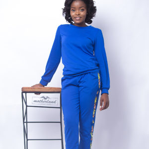 Blue Tracksuit with Ankara