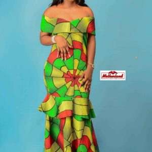 Stylish Long Ankara Print Gown