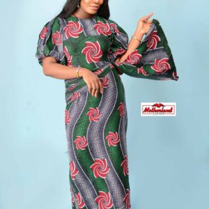 Ankara Print Back Slitted Gown