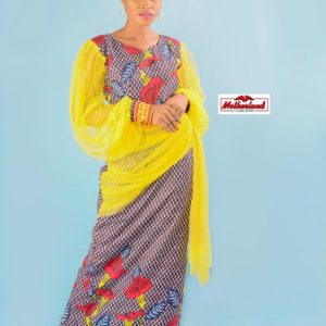 Ankara Dress with Rose Designs