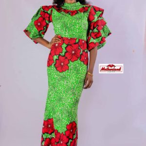 Turtle Neck African Maxi Dress