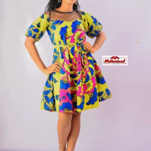 Flare Ankara Print Dress