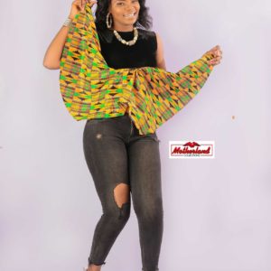 Ankara Top with Velvet