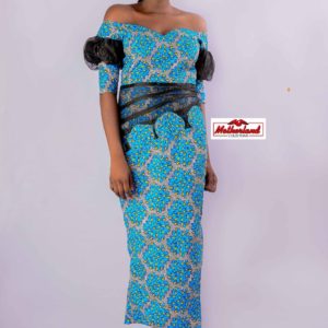 Ankara Print Straight Gown