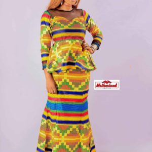 Kente African Print Maxi Dress
