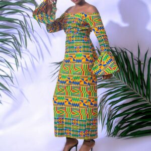 Beauty meets perfection Maxi kente dress,Elegant and gorgeous kente maxi dress,African maxi kente dress for ladies