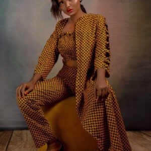 Queen 3 piece outfit, Ankara fashionista, Elegant design, modern style, classy and stylish.