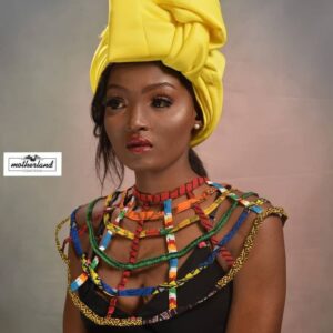 Ladies necklace wear and head tie to match for occasion,party and outing