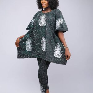 Tie Dye Adire Maxi Dress / African Casual Party Dress / Maternity Ankara Kaftan / African Fabric Church Bubu / Couples African Asoebi