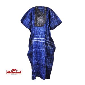 Tie Dye Adire Maxi Dress / African Casual Party Dress / Maternity Ankara Kaftan / African Fabric Church Bubu / Couples African Asoebi