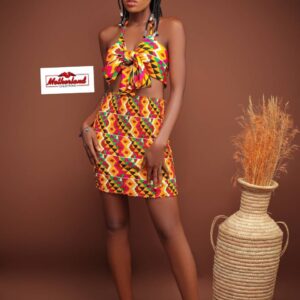 Crop top, midi skirt, African print, African design, party ready, beautiful design